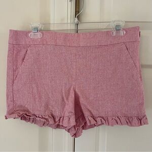 Loft Pink Ruffle Hem Shorts size 6